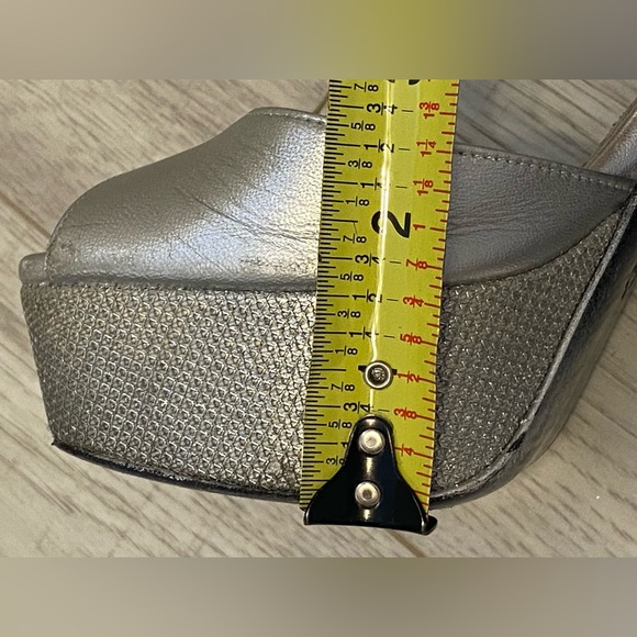 Baldan Leather Platform Sandals 5.5” Heels Shoes Sz 37 ~Light signs of preloved - Picture 10 of 11